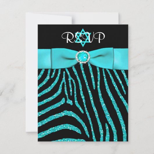 DRUCKER RIBBON Zebra, Blue IMITATS Glitzer RSVP Ka (Vorderseite)