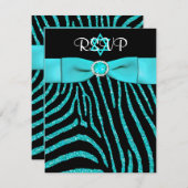 DRUCKER RIBBON Zebra, Blue IMITATS Glitzer RSVP Ka (Vorne/Hinten)