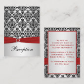 DRUCKER RIBBONrot, Silber, schwarze Verschlusskart Begleitkarte (Vorne/Hinten)