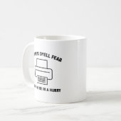 Drucker riechen Angst, wenn Sie in Eile Kaffee tri Kaffeetasse (Vorderseite Links)