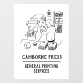 Drucker- und Druckdienstleister Fensteraufkleber (Blatt)