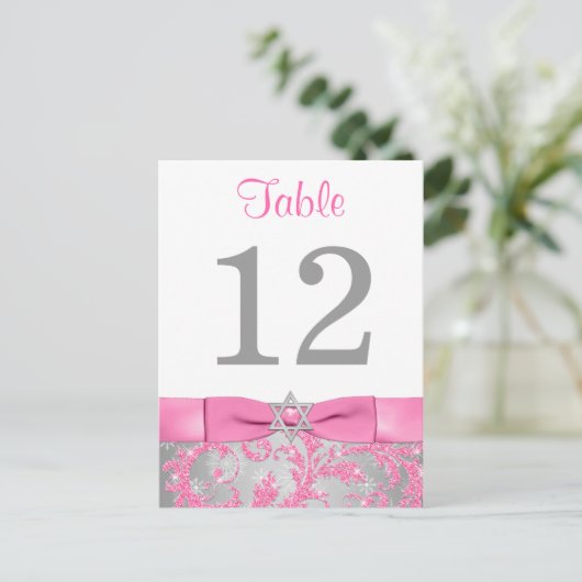 DRUCKER - Winter Wonderland Tischnummer Card (Stehend Vorderseite)