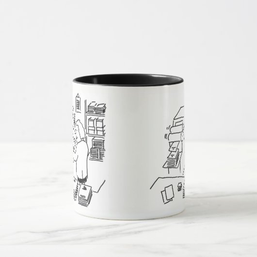 Druckerarbeitnehmer oder Druckerdrucker Tasse (Zentrum)