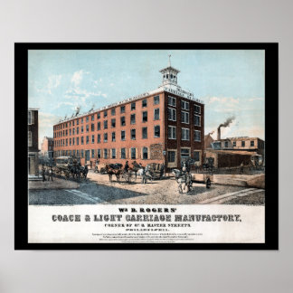 Druckerei Kutschenfabrik Philadelphia PA Poster