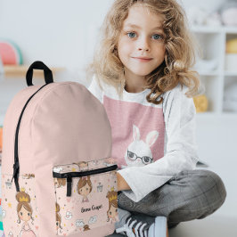 Druckereien & Herz-weiche Pastelle Kinder Bedruckter Rucksack