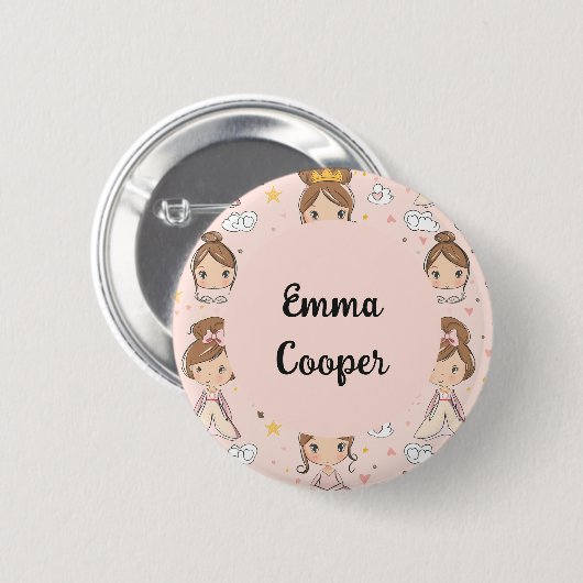 Druckereien & Herz-weiche Pastelle Kinder Button (Vorne & Hinten)