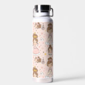 Druckereien & Herz-weiche Pastelle Kinder Trinkflasche (Rückseite)