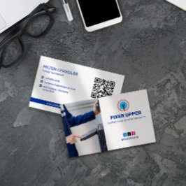 Druckerreparaturgeschäft | Sauberer weißer Strichc Visitenkarte