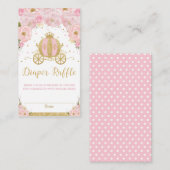 Druckess Carriage Blush Pink Floral Diaper Raffel Begleitkarte (Vorne/Hinten)
