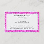 Druckfarbe für den Glitzer (Druckfarbe) Visitenkarte (Rückseite)