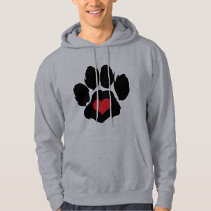 Druckfarbe mit Herz Hoodie
