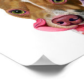 Druckfarben-Hundeschleife Poster (Ecke)