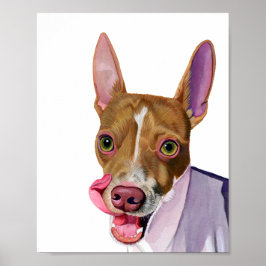 Druckfarben-Hundeschleife Poster