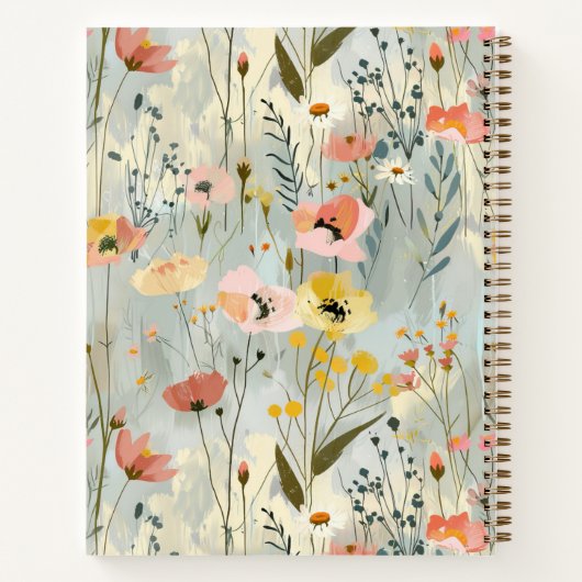 Druckfarben-Muster Monogram-Journal Notizblock (Rückseite)