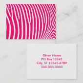 Druckfarben und Weißzebra Visitenkarte (Vorne/Hinten)