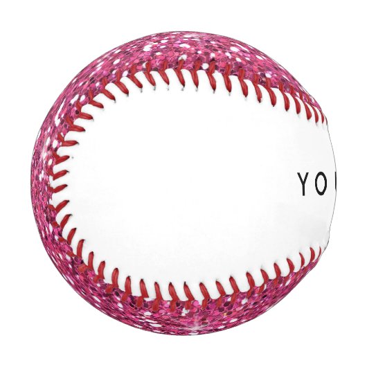 Druckfarbener Glitzer Baseball (Vorderseite Links)