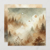 Druckfarbenwald-Scrapbook Einladung (Vorne/Hinten)