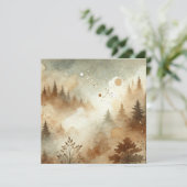 Druckfarbenwald-Scrapbook Einladung (Stehend Vorderseite)