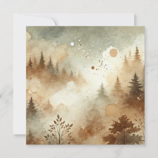 Druckfarbenwald-Scrapbook Einladung (Vorderseite)