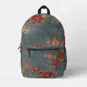Druckfehler und Rote Rosen Bedruckter Rucksack (Vorderseite)