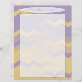 Druckformatlavender und Zickzack Stationery Briefbogen