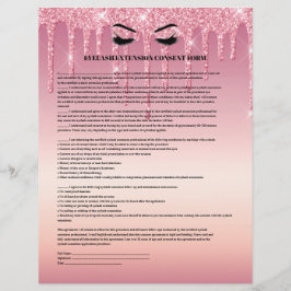 DRUCKFORMULAR FÜR DIE EYELASH-ERWEITERUNG DES Glit Flyer