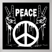 DRUCKFRIEDENSZEICHEN POSTER (Vorne)