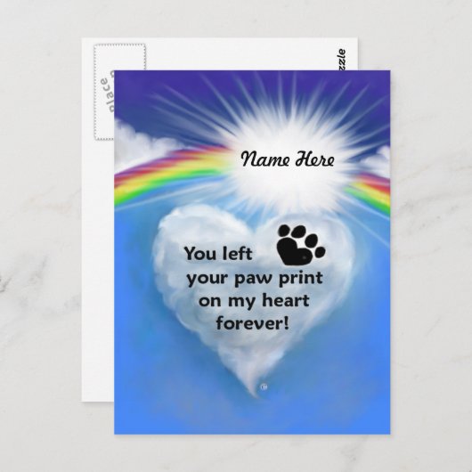 Druckgedicht einfügen postkarte (Vorne/Hinten)