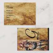 DRUCKGEOREN UND DRAGON-Monogramm Visitenkarte (Vorne/Hinten)