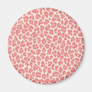 Druckgeschenke aus Rosa und Creme Leopard Magnet