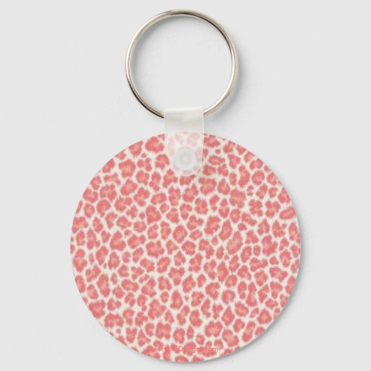 Druckgeschenke aus Rosa und Creme Leopard Schlüsselanhänger (Vorderseite)