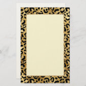 Druckgeschirr aus Wild & Exotic Leopard Briefpapier (Vorne/Hinten)
