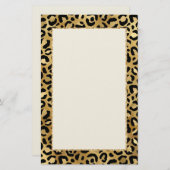 Druckgeschirr aus Wild & Exotic Leopard Briefpapier (Vorne/Hinten)