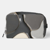 Druckgeschraubtasche in stylischer Grafik Waschbeutel (Rückseite)