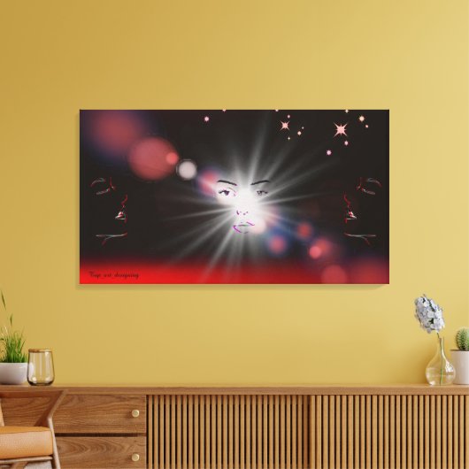 Druckgestänge aus gestuften Canvas Leinwanddruck (Insitu (Wohnzimmer))