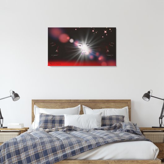 Druckgestänge aus gestuften Canvas Leinwanddruck (Insitu (Schlafzimmer))