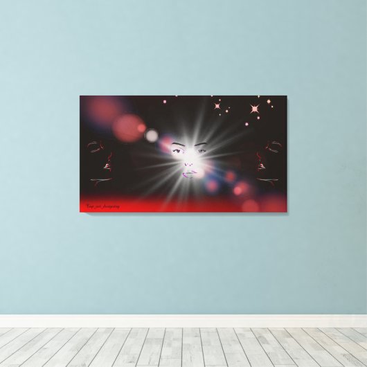 Druckgestänge aus gestuften Canvas Leinwanddruck (Insitu (Holzboden))