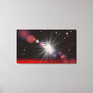 Druckgestänge aus gestuften Canvas Leinwanddruck