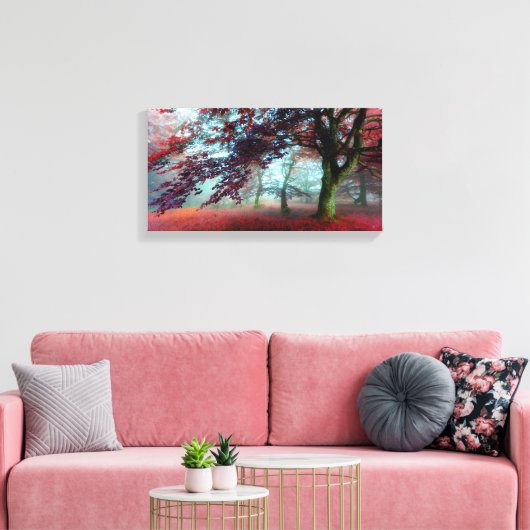 Druckgestufte Canvas - Blush Fall Leinwanddruck (Insitu (Wohnzimmer))