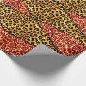 DRUCKGIRAFFE, LEOPARD FUR RIBBON GESCHENKPAPIER (Ecke)
