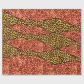 DRUCKGIRAFFE, LEOPARD FUR RIBBON GESCHENKPAPIER (Flach)