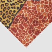 DRUCKGIRAFFE, LEOPARD FUR RIBBON UND SUFLOWEREN SEIDENPAPIER (Ausschnitt)