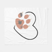 Druckherz aufsetzen - Niedliches Lieblingsdesign Fleecedecke (Vorderseite (Horizontal))