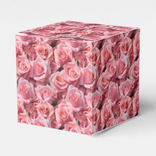 Druckkarton für Partygeschenke mit rosa Rosen Geschenkschachtel