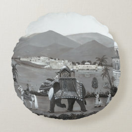 Druckkissen zum indischen Kulturerbe Rundes Kissen