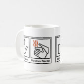 Druckknopf, empfangen Speck Kaffeetasse (Vorderseite Links)