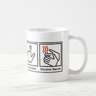 Druckknopf, empfangen Speck Kaffeetasse
