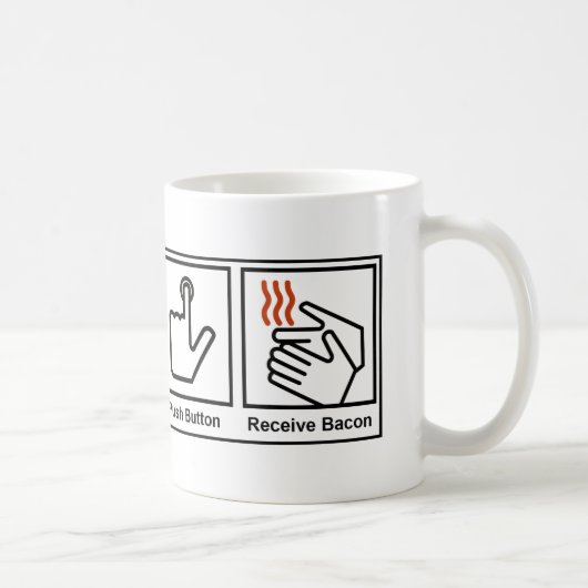 Druckknopf, empfangen Speck Kaffeetasse (Rechts)