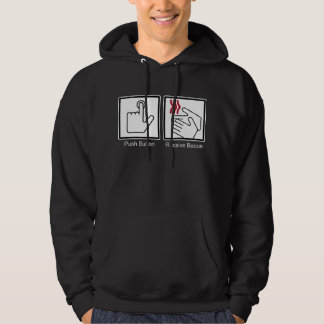 Druckknopf, empfangen Speck - Speck-Zufuhr Hoodie