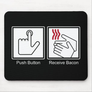 Druckknopf, empfangen Speck - Speck-Zufuhr Mousepad